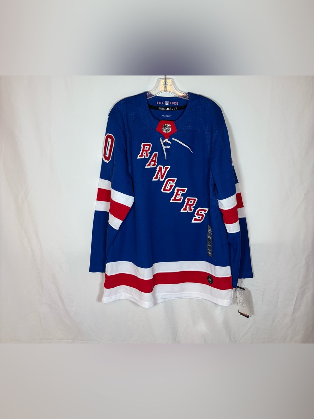 Adidas New York Rangers #30 Lundqvist Home Hockey Jersey Size 46 Small
